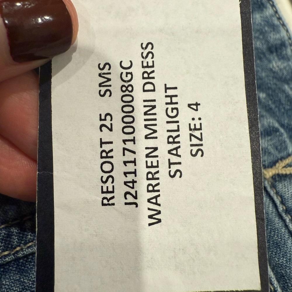 Veronica Beard Warren Denim Minidress shift Blue Size 4 NWT $398 - Picture 11 of 12